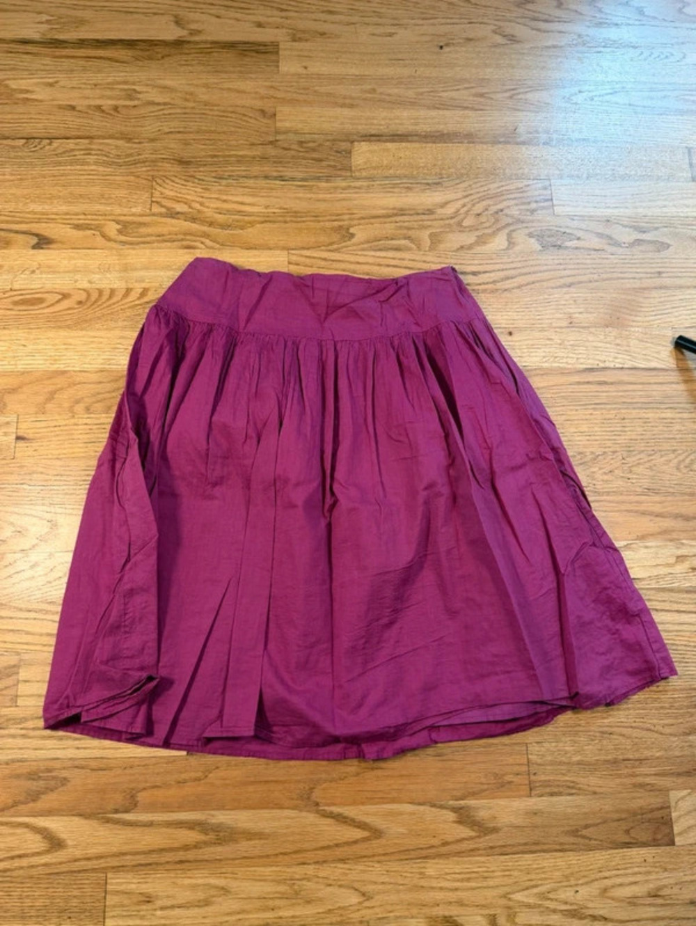 Vintage Purple Pink I.N Studio Cotton Midi Skirt Size 10 Petite